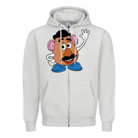 Dove Grey mr potato Zipper Hoodie - linhVisuals