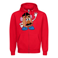 Red mr potato Zipper Hoodie - linhVisuals