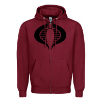 Burgundy Gi Joe Cobra Vintage Zipper Hoodie - linhVisuals