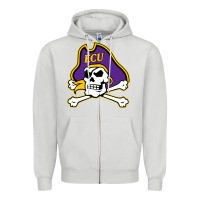 Dove Grey East Carolina Pirates Zipper Hoodie - linhVisuals