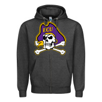 Charcoal Heather East Carolina Pirates Zipper Hoodie - linhVisuals