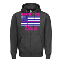 Charcoal Heather NICKI BACK THE BARBZ Zipper Hoodie - linhVisuals