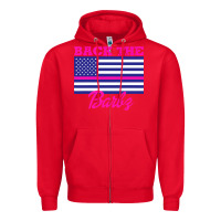 Red NICKI BACK THE BARBZ Zipper Hoodie - linhVisuals