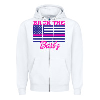 White NICKI BACK THE BARBZ Zipper Hoodie - linhVisuals