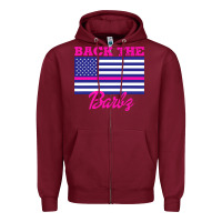 Burgundy NICKI BACK THE BARBZ Zipper Hoodie - linhVisuals