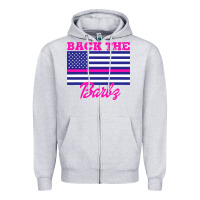 Heather Grey NICKI BACK THE BARBZ Zipper Hoodie - linhVisuals