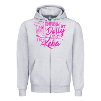 Heather Grey Reba Mcentire Diva Like Dolly Rebel Like Reba Zipper Hoodie - linhVisuals