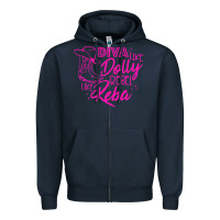 Navy Reba Mcentire Diva Like Dolly Rebel Like Reba Zipper Hoodie - linhVisuals