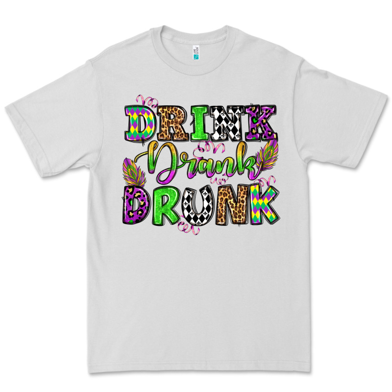Drink Drank Drunk Mardi Gras Olivia Premium Tee by OliviaCreatesArt | Teevron