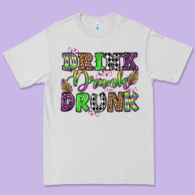 Drink Drank Drunk Mardi Gras Olivia Premium Tee Designed By Oliviacreatesart