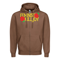 Chestnut feminist killjoy retro women woman Zipper Hoodie - linhVisuals
