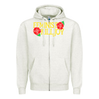 Oatmeal Heather feminist killjoy retro women woman Zipper Hoodie - linhVisuals