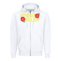 White feminist killjoy retro women woman Zipper Hoodie - linhVisuals