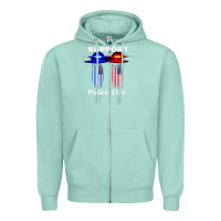 Seafoam support our police & fire departments   1st responders premium Zipper Hoodie - linhVisuals