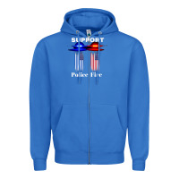 True Royal support our police & fire departments   1st responders premium Zipper Hoodie - linhVisuals
