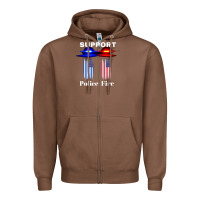 Chestnut support our police & fire departments   1st responders premium Zipper Hoodie - linhVisuals
