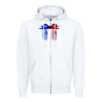 White support our police & fire departments   1st responders premium Zipper Hoodie - linhVisuals