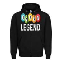 Black funny bingo legend bingo balls game Zipper Hoodie - linhVisuals