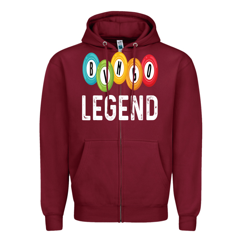 Funny Bingo Legend Bingo Balls Game Zipper Hoodie by linhVisuals | Teevron