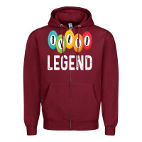 Burgundy funny bingo legend bingo balls game Zipper Hoodie - linhVisuals