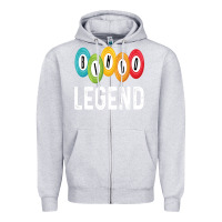 Heather Grey funny bingo legend bingo balls game Zipper Hoodie - linhVisuals