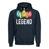 Navy funny bingo legend bingo balls game Zipper Hoodie - linhVisuals