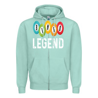 Seafoam funny bingo legend bingo balls game Zipper Hoodie - linhVisuals