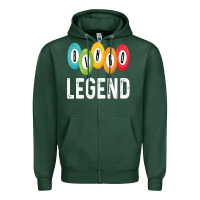 Sports Green funny bingo legend bingo balls game Zipper Hoodie - linhVisuals
