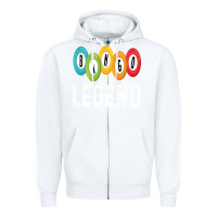 White funny bingo legend bingo balls game Zipper Hoodie - linhVisuals