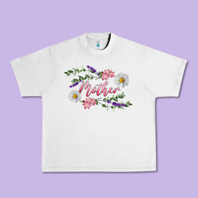 Floral Daisy Mother Urban Heavy Tee Designed By Ranaportraitstore