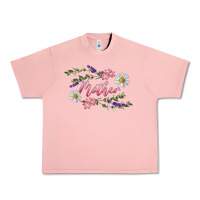 Salmon Floral Daisy Mother Urban Heavy Tee - RanaPortraitStore