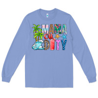 Colony Blue Mama Of Duty Long Sleeve Tee - CowhideDigitalArt
