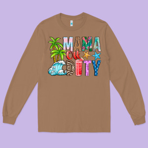 Mama Of Duty Long Sleeve Tee Designed By Cowhidedigitalart