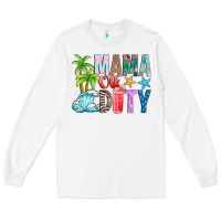 White Mama Of Duty Long Sleeve Tee - CowhideDigitalArt