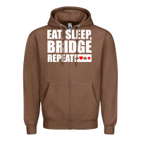 Chestnut funny bridge card game lover bridge Zipper Hoodie - linhVisuals