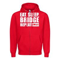 Funny Bridge Card Game Lover Bridge Zipper Hoodie | Teevron