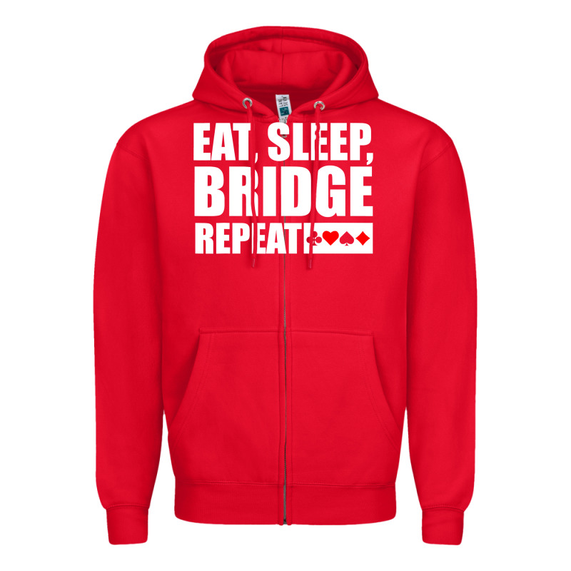 Funny Bridge Card Game Lover Bridge Zipper Hoodie by linhVisuals | Teevron