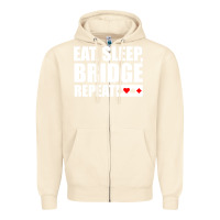 Sandshell funny bridge card game lover bridge Zipper Hoodie - linhVisuals