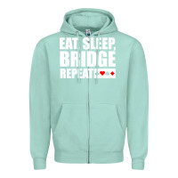 Seafoam funny bridge card game lover bridge Zipper Hoodie - linhVisuals