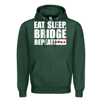 Sports Green funny bridge card game lover bridge Zipper Hoodie - linhVisuals