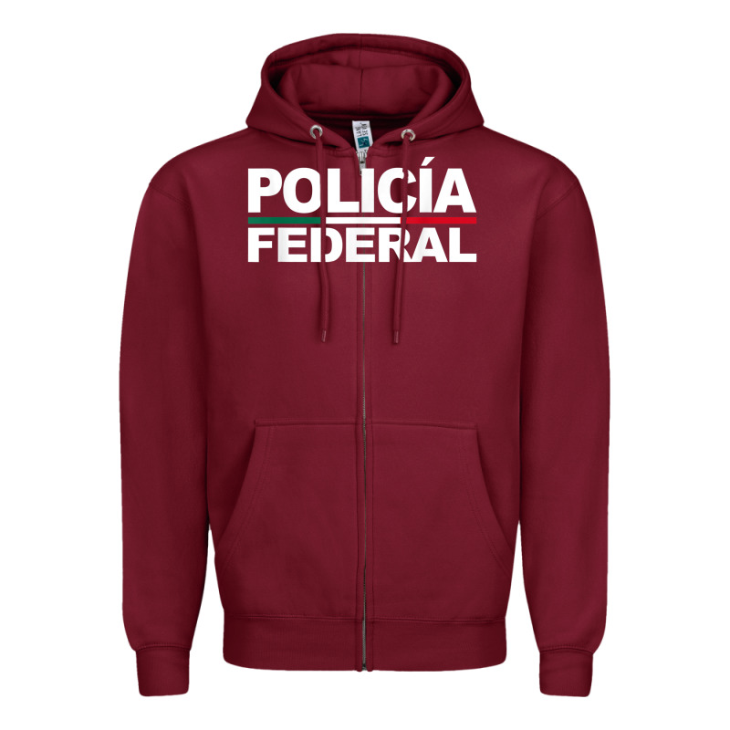 Mexico Policia Federal Mexican Police Law Enforcement Zipper Hoodie by linhVisuals | Teevron