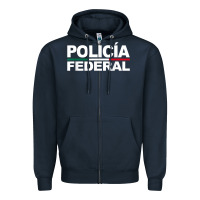 Navy mexico policia federal mexican police law enforcement Zipper Hoodie - linhVisuals
