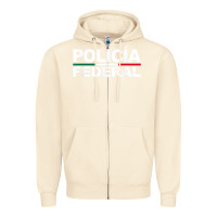 Sandshell mexico policia federal mexican police law enforcement Zipper Hoodie - linhVisuals