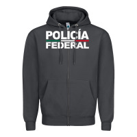 Smoke mexico policia federal mexican police law enforcement Zipper Hoodie - linhVisuals