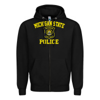 Black michigan state police Zipper Hoodie - linhVisuals