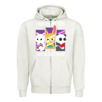 Oatmeal Heather i have friends they are just online Zipper Hoodie - linhVisuals