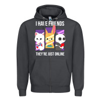 Smoke i have friends they are just online Zipper Hoodie - linhVisuals