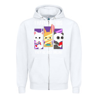 White i have friends they are just online Zipper Hoodie - linhVisuals