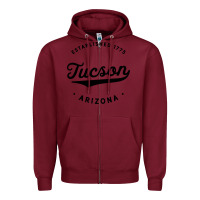 Burgundy classic retro vintage tucson arizona 1775 usa gift sweatshirt Zipper Hoodie - linhVisuals