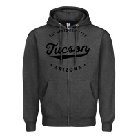 Charcoal Heather classic retro vintage tucson arizona 1775 usa gift sweatshirt Zipper Hoodie - linhVisuals